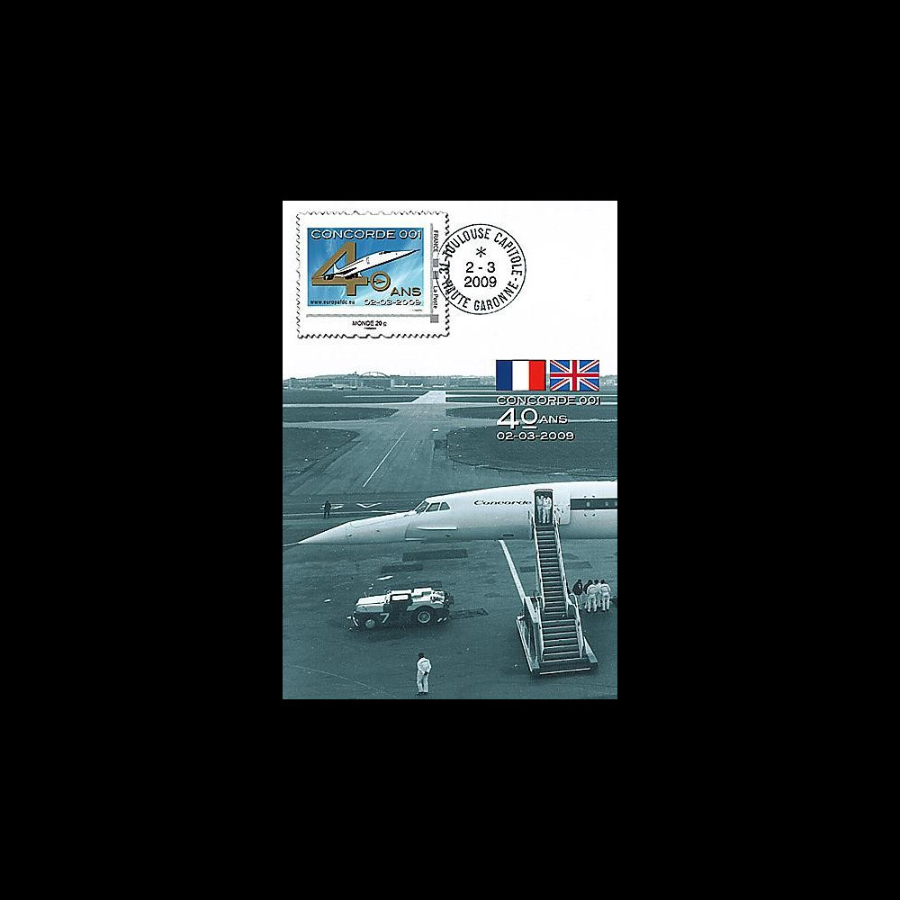 CO-RET41C : 2009 : CM '40 ans 1er vol Concorde 001' - Monde 20g