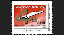 CO-RET40N : 2009 : TPP '40 ans 1er vol Concorde 001' - Lettre prio 20g