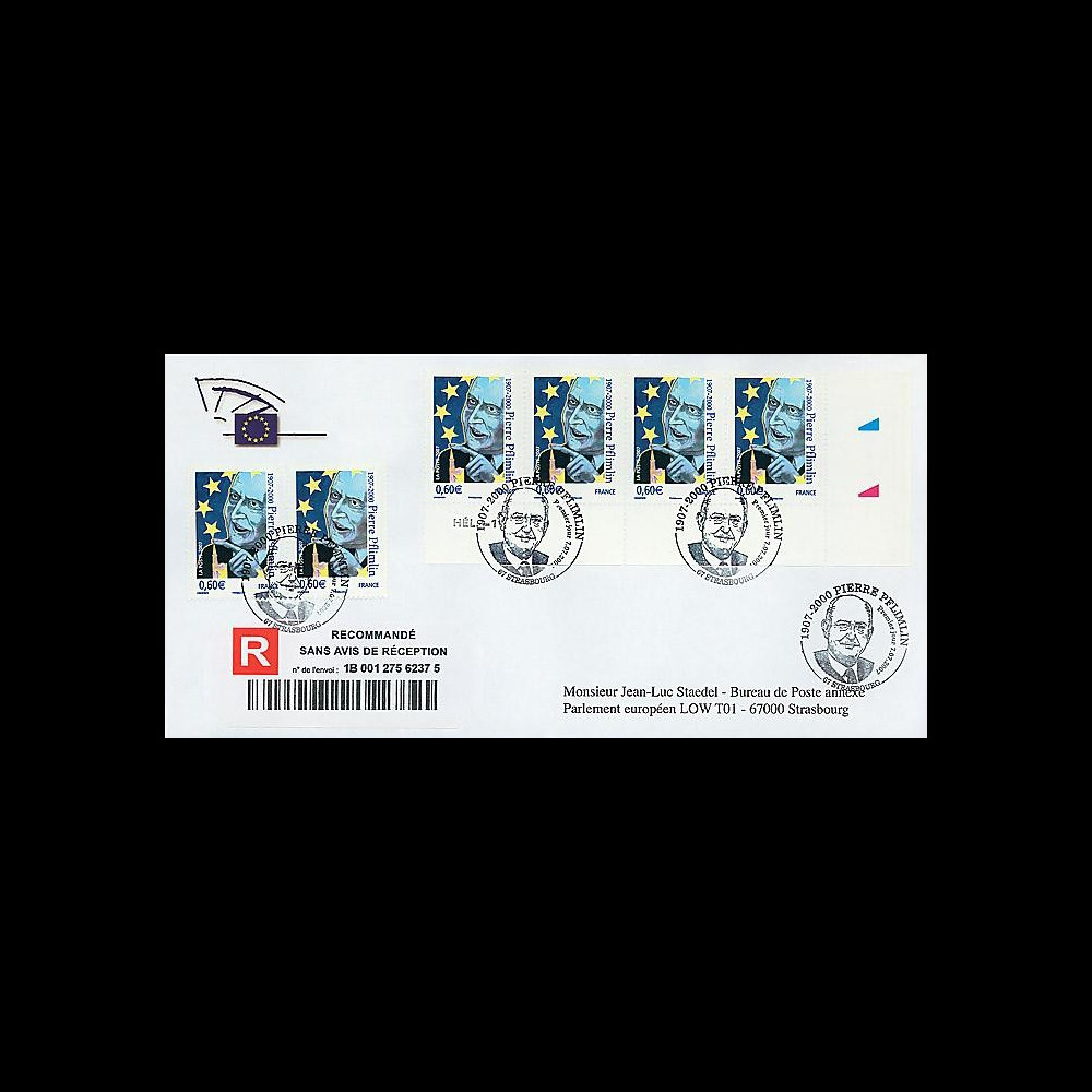 PE541A : 2007 - FDC RECO Parlement eur. 'Visite M. Socrates' PE541A : 2007 - FDC RECO Parlement eur. 'Visite M. Socrates'