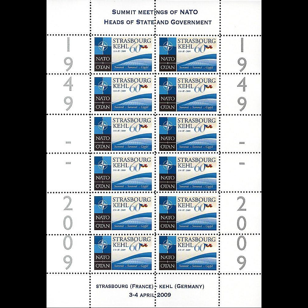 OTAN 09-2FGB : 2009 - Feuillet '60 ans sommet de l'OTAN' - anglais