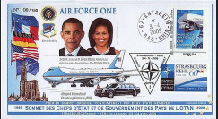 OTAN 09-4 : 2009 - Pli 'Sommet OTAN - Michelle & Barack Obama' Entzheim