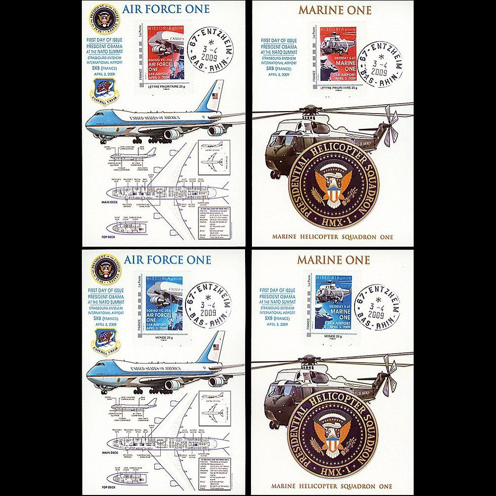 OTAN 09-3-6C : 2009 - 4 CM 'OTAN - Air Force One & Marine One' Entzheim