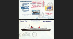 FRANCE-62 : 1962 - FDC "Voyage inaugural Le Havre - NY" du paquebot France