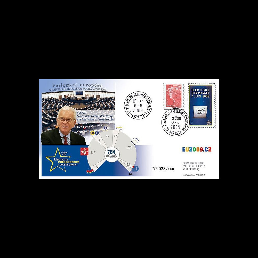 PE576 : 2009 - FDC Session PE 'Pdt Poettering & elections européennes'