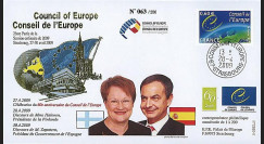 CE60-II : 2009 - FDC '60 ans CE - Mme Halonen (Finlande) & M. Zapatero (Esp.)'