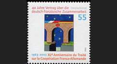 PE460D : 1963-2003 Timbre allemand - 40 ans Traité de l'Elysée