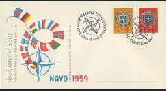 OTAN11 : 1959 - FDC 1er Jour Pays-Bas '10 ans OTAN 1949-1959'
