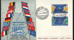 OTAN12 : 1959 - FDC 1er Jour Italie '10 ans OTAN 1949-1959'
