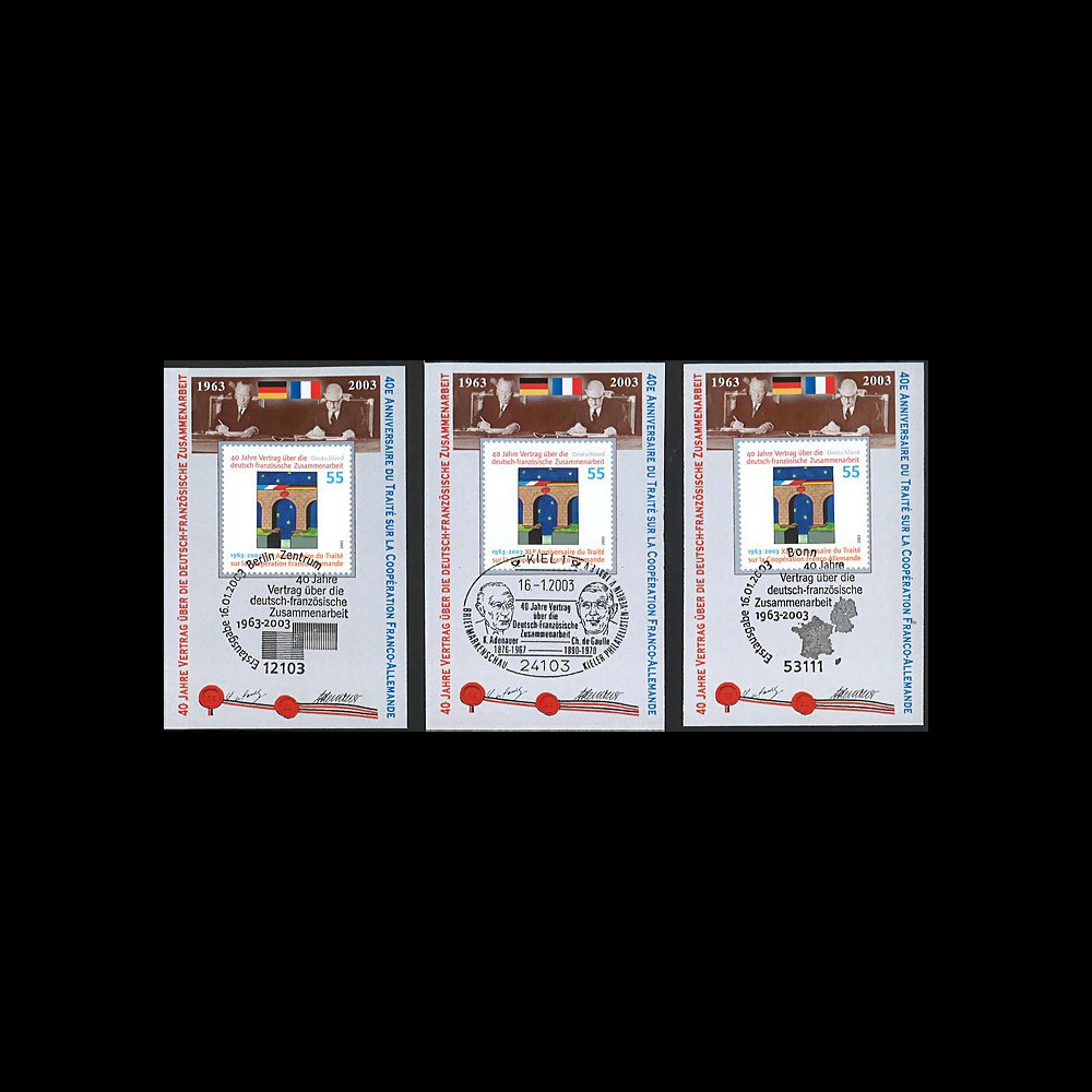 PE460B : 2003 Porte-timbre - 40 ans Traité de l'Elysée