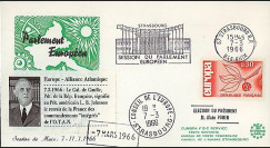 AP55-T1 : 1966 - FDC PE 'la France se retire de l'OTAN & élection Pdt Poher'