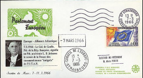 AP55-T2 : 1966 - FDC PE 'la France se retire de l'OTAN & élection Pdt Poher'