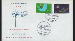 OTAN23 : 1969 - FDC 1er Jour Turquie '20 ans OTAN 1949-1969'