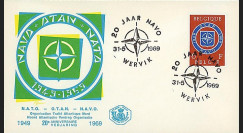 OTAN24-T2 : 1969 - FDC Belgique '20 ans OTAN 1949-1969' - Wervik