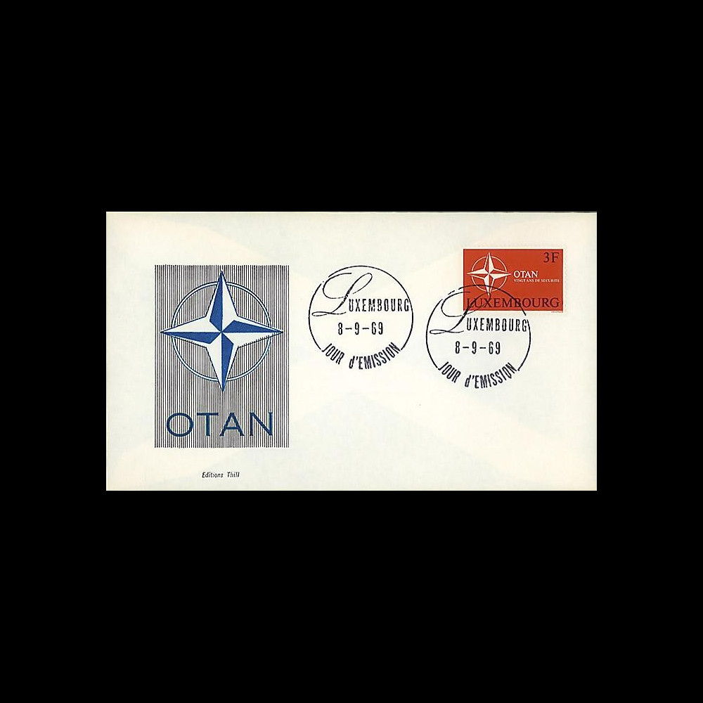 OTAN25 : 1969 - FDC 1er Jour Luxembourg '20 ans OTAN 1949-1969'
