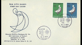 OTAN26 : 1972 - FDC 1er Jour Turquie '20 ans admission de la Turquie à l'OTAN'
