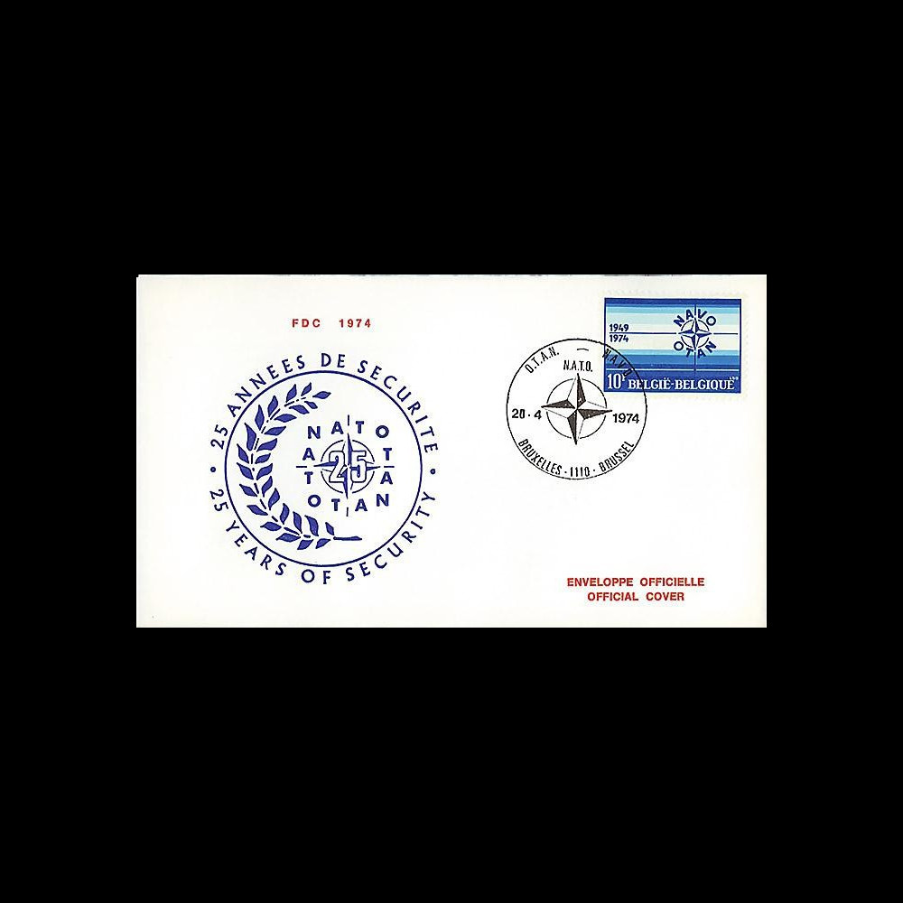 OTAN27-T1 : 1974 - FDC 1er Jour Belgique '25 ans OTAN' - Bruxelles