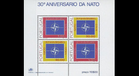 OTAN30BN : 1979 - Bloc-feuillet 4 TP Portugal '30 ans OTAN'