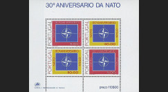 OTAN30BN : 1979 - Bloc-feuillet 4 TP Portugal '30 ans OTAN'