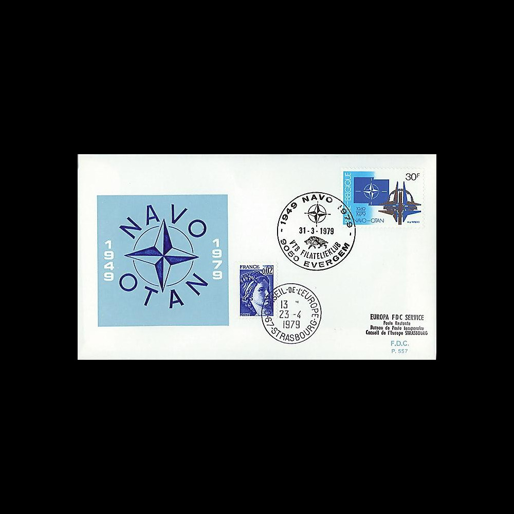 OTAN29-T2 : 1979 - FDC 1er Jour Belgique '30 ans OTAN' - Evergem