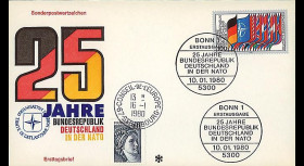 OTAN31 : 1980 - FDC 1er Jour Allemagne '25 ans admission dans l'OTAN'