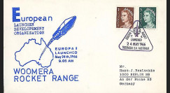 ELDO 1 : 1966 - FDC Woomera 'Fusée Europa I vol F4'