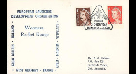 ELDO 5 : 1968 - FDC Woomera 'Fusée Europa I vol F7'