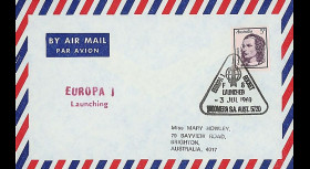 ELDO 6 : 1969 - FDC Woomera 'Fusée Europa I vol F8'