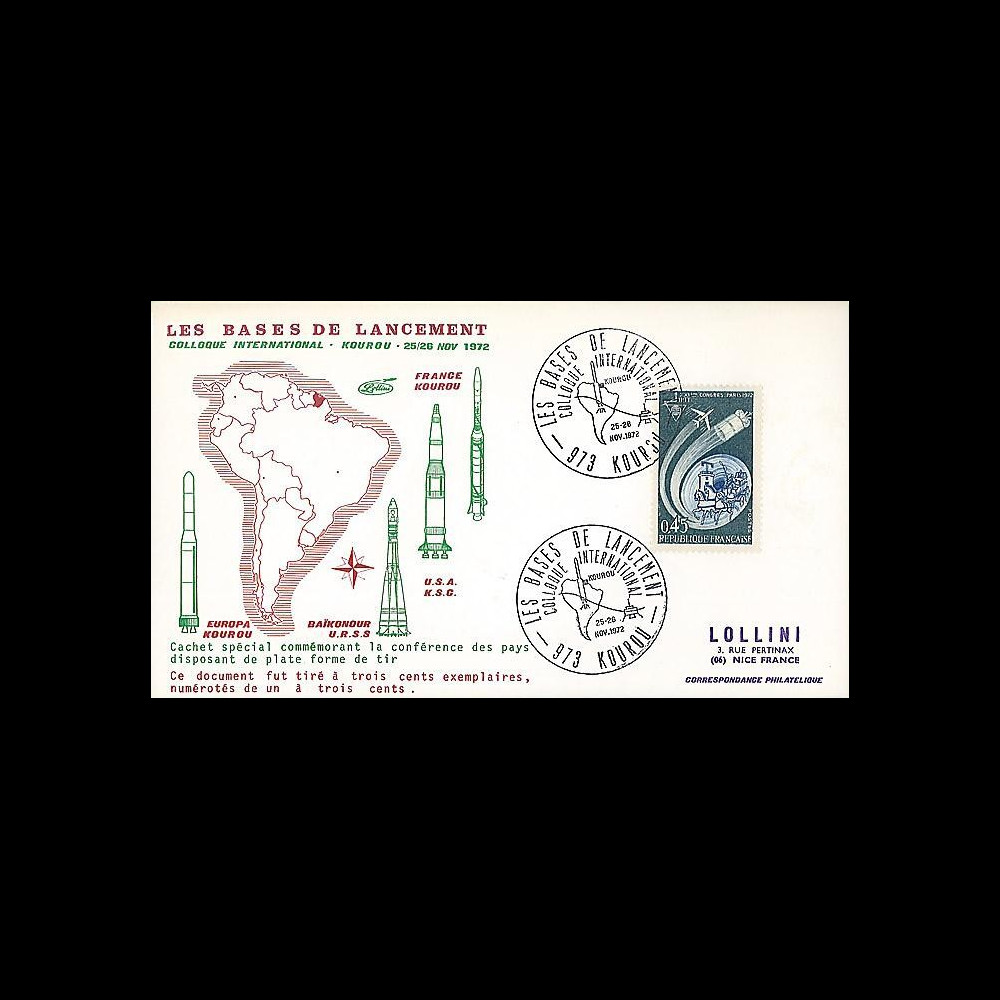 KOUR 1 : 1972 - FDC 'Conférence pays lanceurs