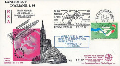AR 11L T2 : 1981 - FDC Les Mureaux 'Ariane L04 - sat. MARECS-A & THÉSÉE'