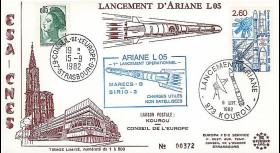 AR 14L : 1982 - FDC Kourou 'Ariane L05 - sat. MARECS-B & SIRIO 2'