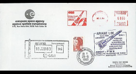 AR 16LB : 1983 - FDC ESA 'Ariane L06 - sat. ECS-1 & AMSAT-PIIIB'