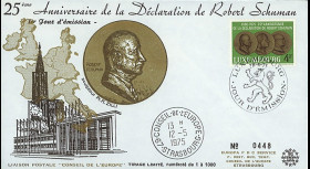 LUX12L : 1975 - FDC Parlement eur. '25e anniversaire Déclaration Schuman'