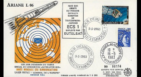 AR 15L : 1983 - FDC 1er Jour Luxembourg 'Ariane L06 - satellite ECS'