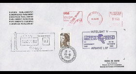 AR 17LB : 1983 - Env. entête PE ESA 'Ariane L07 - sat. INTELSAT V'