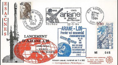 AR 19L : 1984 - FDC Kourou 'Ariane L09 - satellite SPACENET 1'