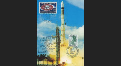 AR 20LC : 1984 - Carte maxi Kourou 'Ariane L10 - sat. ECS-2 et Telecom 1A'
