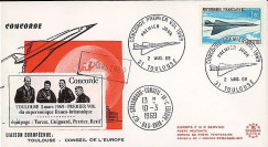 FE18L : 1969 - FDC 1er Jour '1er vol Concorde 001' + liaison CE