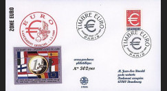 PE378 : 1999 - FDC France '1er Jour TP EURO gommé'
