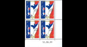 SP99-CH1B4CD : 1999 - Bloc 4 val. SPM 'Chirac & 1er TP à dble faciale' CD