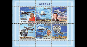 A380-70N : 2008 - Bloc St-Tomé et Principe 'Programmes Airbus A380 & A350'