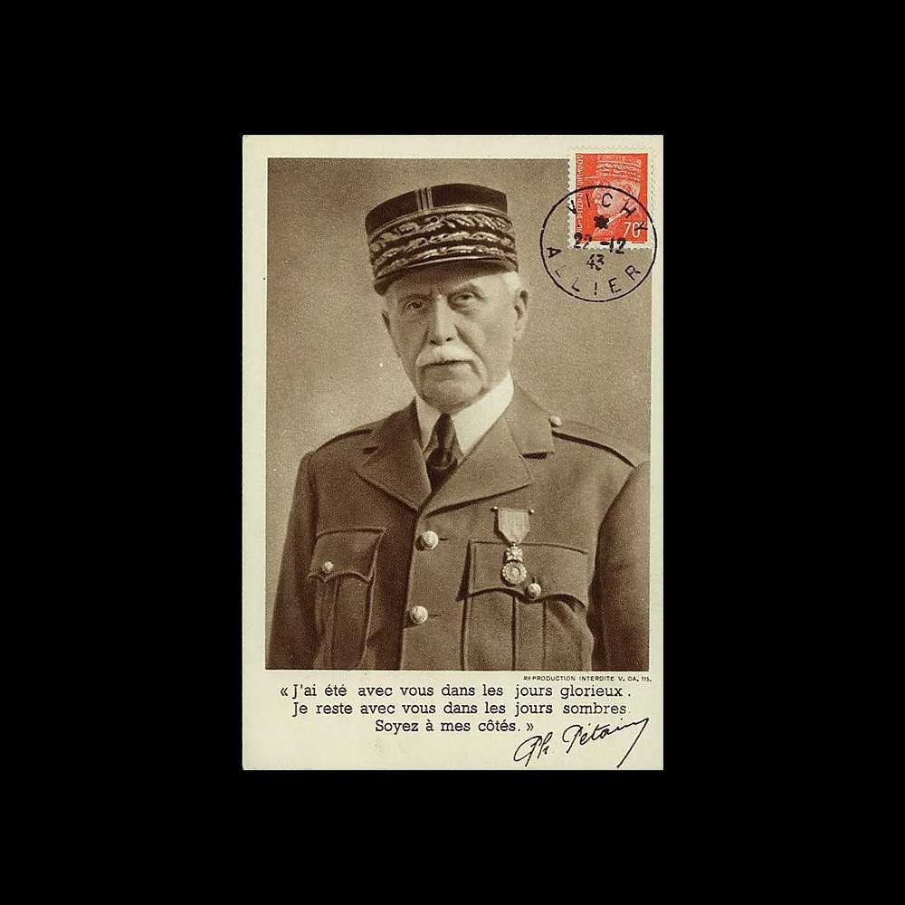 W2-FR511-D4 : 1943 - CM  'Buste de face - Gouvernement Vichy' YT 511