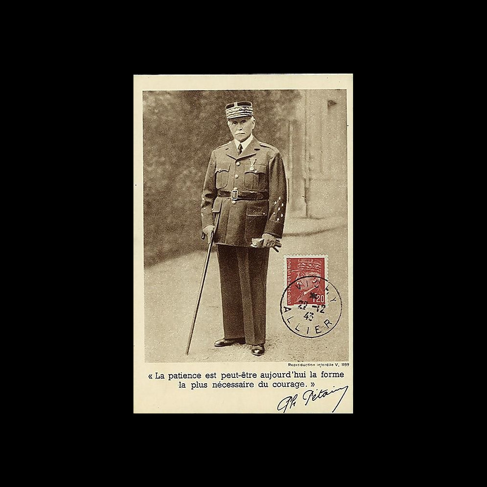 W2-FR515-F4 : 1943 - CM  'Portrait en pied - Gouvernement Vichy' YT 515