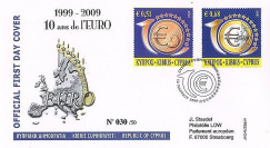 PE570-CHY : 2009 - FDC Chypre '1er Jour TP 10 ans de l'Euro'