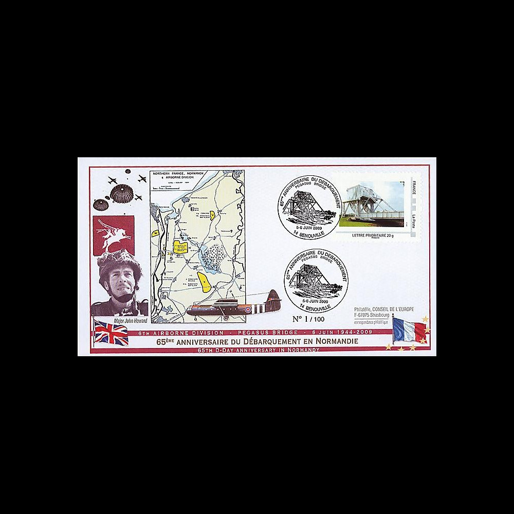 DEB09-6 : 2009 - FDC '65 ans D-Day - Pegasus Bridge'