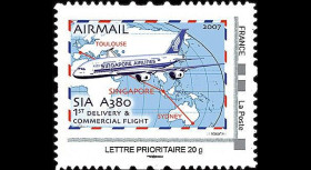 A380-79N : 2009 - TPP 'A380 singapore Airlines - 1er vol commercial' Prio 20g
