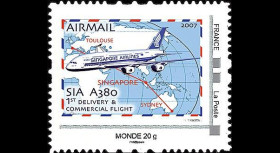 A380-80N : 2009 - TPP 'A380 singapore Airlines - 1er vol commercial' Monde 20g