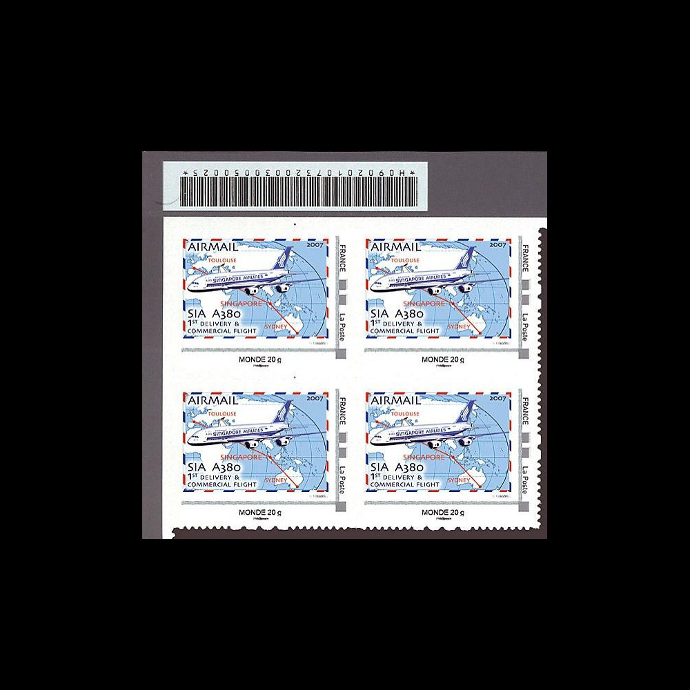 A380-80B4 : 2009 - Bloc 4 TPP 'A380 singapore Airlines - 1er vol commercial' Monde 20g