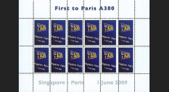 A380-79V : 2009 - Feuillet 'Singapore Airlines - First to Paris A380'