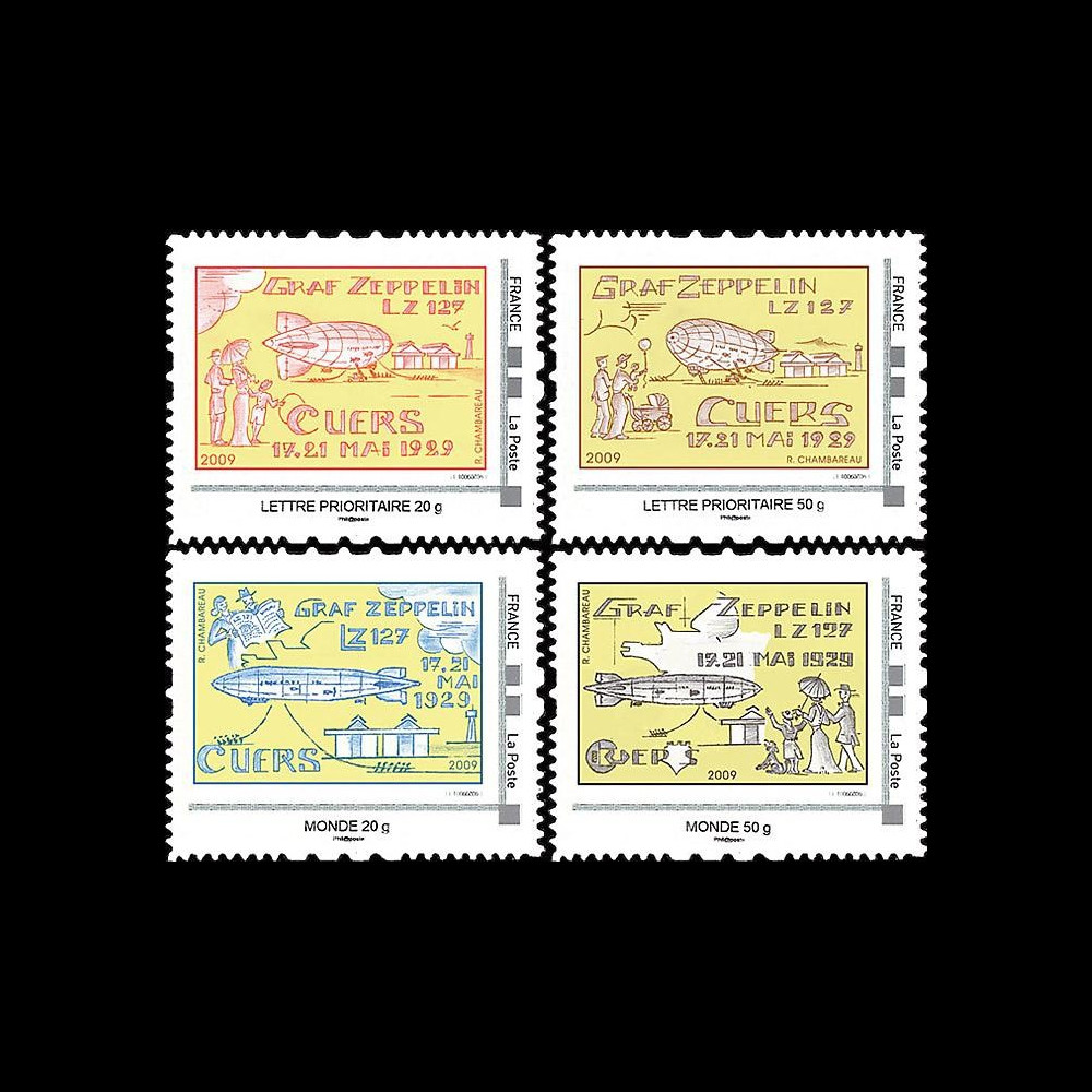 LZ12709-1-4N : 2009 - Série des 4 TPP 'Zeppelin LZ127 Cuers'