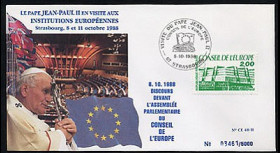 CE40-II type2 : 1988 Le Pape Jean-Paul II au Conseil de l'Europe